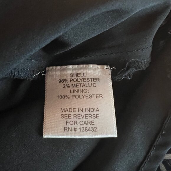 ModCloth Floral Chiffon Maxi Dress with Sheer Sleeves and Metallic Thread XS - Picture 10 of 11